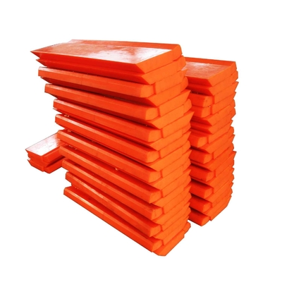 Orange Red Polyurethane Snow Plow Edge Blade Tahan Aus Tinggi