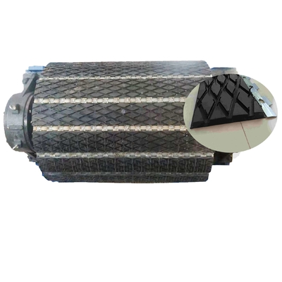 Weld On Conveyor Pulley Lagging Slide Diamond Rubber Lagging Sheet yang Dapat Diganti