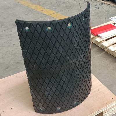 Diamond Rubber Conveyor Pulley Lagging Untuk Belt Dan Bucket Elevator