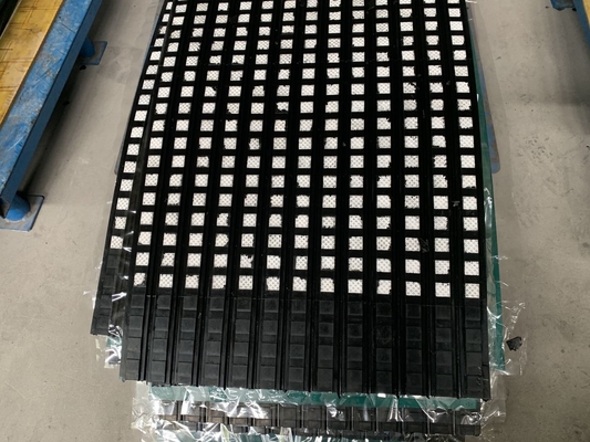 Conveyor Drum Pulley Ceramic Lagging 12mm 15mm Tebal 10m Panjang Rubber Ceramic Pulley Lagging