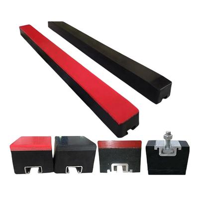 Tahan Abrasi UHMW-PE Rubber Slide Impact Bar Untuk Industri Pertambangan Belt Conveyor
