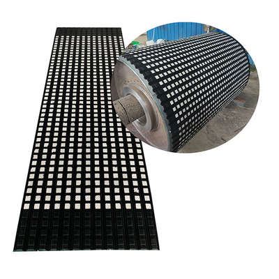 Katrol Keramik Anti Slip Tahan Aus Lagging CN Bonding Layer Lagging Karet Keramik Drum