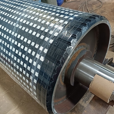 12mm Ketebalan Conveyor Drum Diamond Ceramic Lagging Lagging Lapisan Lapisan Katrol