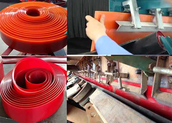 Polyurethane Belt Conveyor Skirt Board Sabuk Karet Ramah