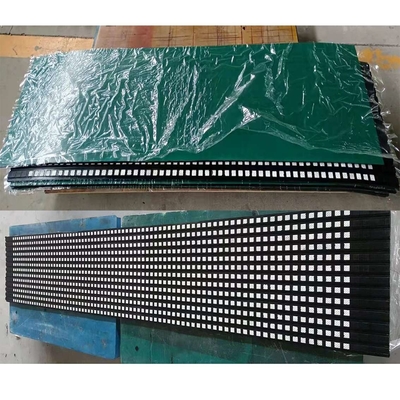 Cn Bonding Layer Backed Ceramic Mats Pulley Lagging Dengan Keramik Alumina 95%.