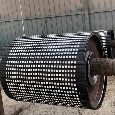 Plat Karet Diamond Ceramic Lagging Lagging Lapisan Dengan Lapisan Kontak