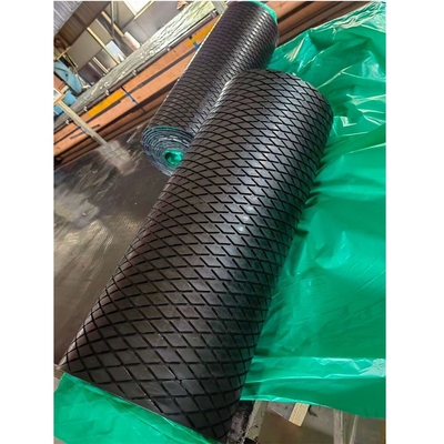 Tipe Polos Dan Lembar Lagging Karet Beralur Berlian Untuk Roller Conveyor