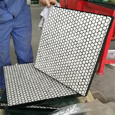 Hot Vulcanization Alumina Ceramic Liner Lapisan Keramik Industri Dilas Untuk Mineral