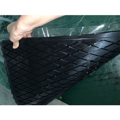 Conveyor Drum Herringbone Grooved Pulley Lagging Sheet Dengan Cn Bonding Layer