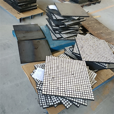 Rectangular Hex High Alumina Ceramic Tiles Ceramic Rubber Composite Liner