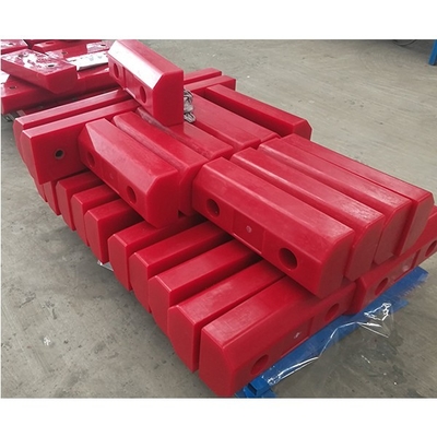 Chute Polyurethane Rubber Sheet Impact Plate Liner Dengan Pelat Pendukung Baja