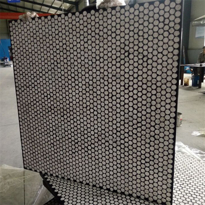 Persegi 100x100 Lapisan Pelat Aus Keramik Untuk Chute Hopper