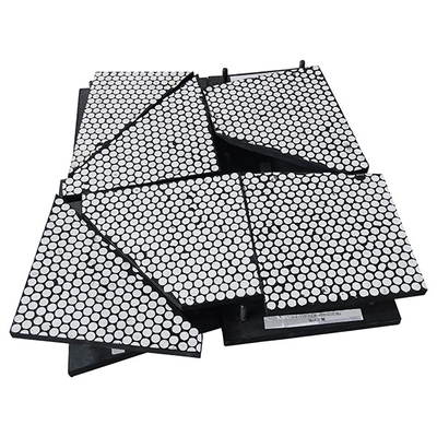 Keramik Tahan Benturan Ubin Cylinder Hexagonal Ceramic Rubber Composite Liner