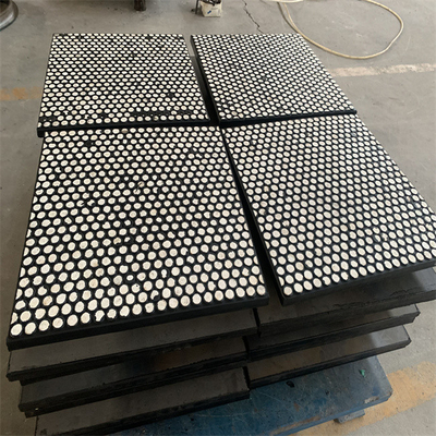 Liner Karet Tertanam Keramik Ukuran Kustom Liner Keausan Magnetik